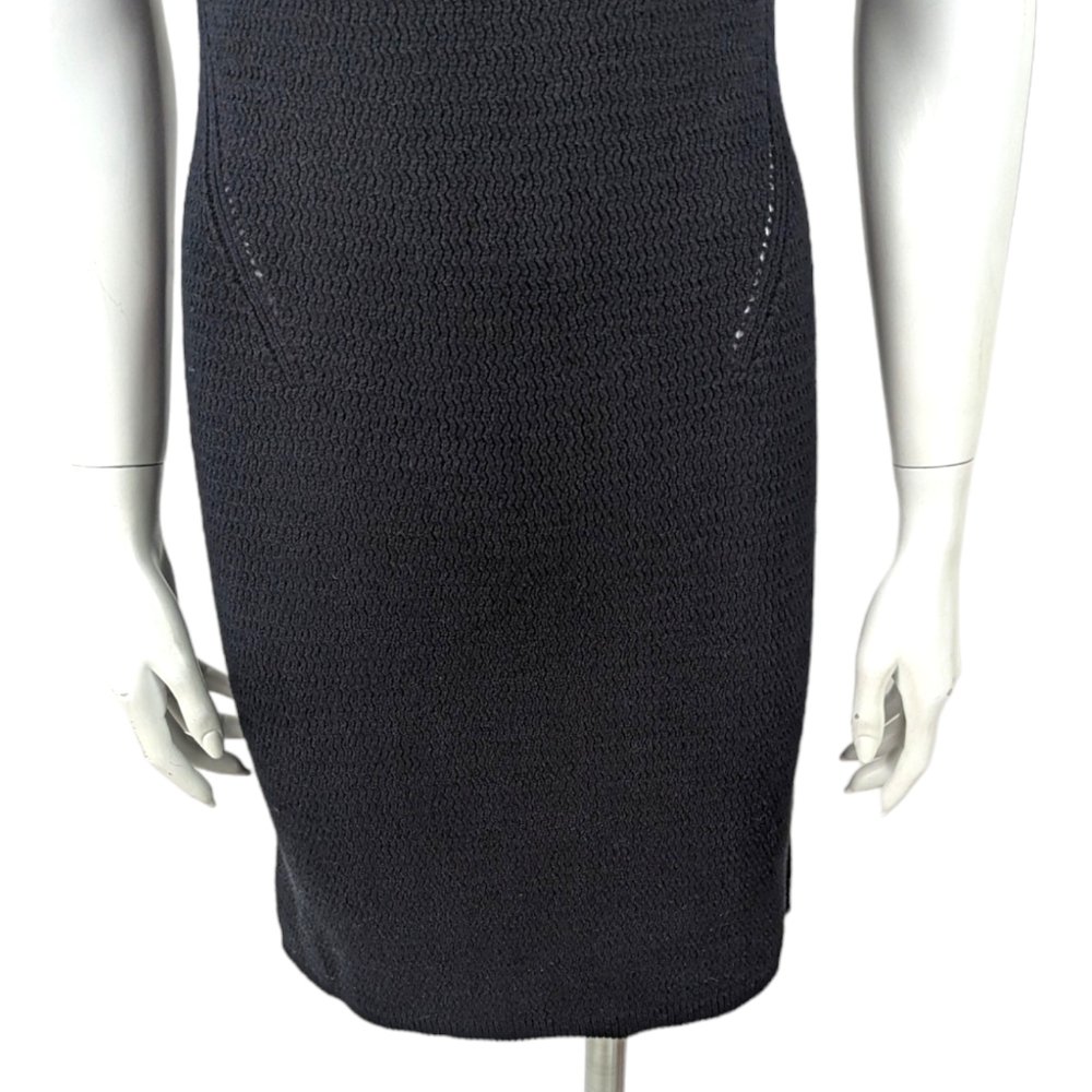 Rag & Bone Lena Mini Dress NEW Bodycon Crochet Dress Womens Medium Black - Picture 6 of 14